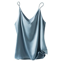 Load image into Gallery viewer, 100 silk real  slim v-neck  camisole
