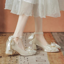 Load image into Gallery viewer, pearl versatile square-toe pumps for women
