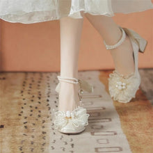 Load image into Gallery viewer, pearl versatile square-toe pumps for women
