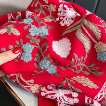 Load image into Gallery viewer, Cashmere Scarf Embroidery
