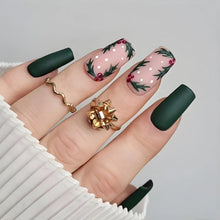 Load image into Gallery viewer, 24pcs Glitter Pink Sequins  Halloween  Press on Nails
