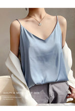 Load image into Gallery viewer, 100 silk real  slim v-neck  camisole
