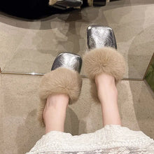 Load image into Gallery viewer, Warm Non Slip Plush  Half Slippers
