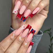 Load image into Gallery viewer, 24pcs Glitter Pink Sequins  Halloween  Press on Nails
