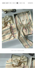 Load image into Gallery viewer, Contrast-Striped Ice-Silk Pyjamas
