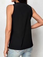 Load image into Gallery viewer, V Neck Sleeveless Lace Trim Satin Loose Fit Tops
