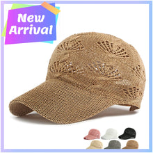 Load image into Gallery viewer, Summer Glossy Openwork Knit Baseball Cap
