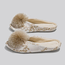 Load image into Gallery viewer, Satin Embroidery Flat Slippers
