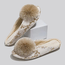 Load image into Gallery viewer, Satin Embroidery Flat Slippers
