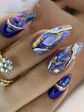 Load image into Gallery viewer, Stunning Amber-patterned Press on Nails for Effortless Beauty
