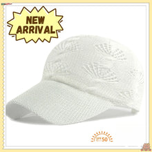 Load image into Gallery viewer, Summer Glossy Openwork Knit Baseball Cap
