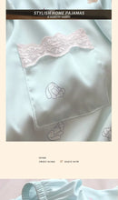Load image into Gallery viewer, Bear Print Pajamas  Cool Ice Silk Short Sleeve
