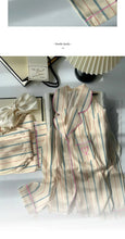 Load image into Gallery viewer, Contrast-Striped Ice-Silk Pyjamas
