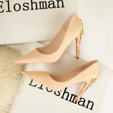 Load image into Gallery viewer, Metal Flower High Heels  Luxury Sexy Pointed Women&#39;s Shoes
