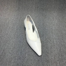 Load image into Gallery viewer, Moccasins Blue Low Heel Elegant Pointed Toe Shoes
