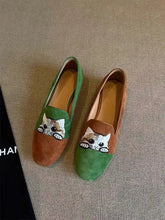 Load image into Gallery viewer, Cat Embroidery Slippersies
