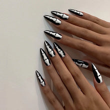 Load image into Gallery viewer, 24pcs Glitter Pink Sequins  Halloween  Press on Nails
