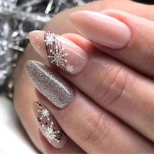 Load image into Gallery viewer, 24pcs Glitter Pink Sequins  Halloween  Press on Nails

