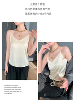 Load image into Gallery viewer, 100 silk real  slim v-neck  camisole
