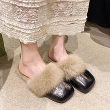 Load image into Gallery viewer, Warm Non Slip Plush  Half Slippers
