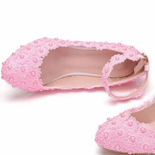 Load image into Gallery viewer, Women Shoes White Pink Lace
