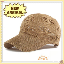 Load image into Gallery viewer, Summer Glossy Openwork Knit Baseball Cap
