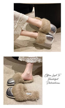 Load image into Gallery viewer, Warm Non Slip Plush  Half Slippers
