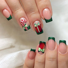 Load image into Gallery viewer, 24pcs Glitter Pink Sequins  Halloween  Press on Nails
