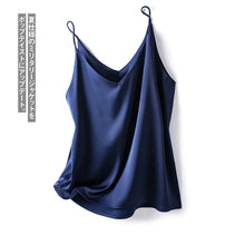 Load image into Gallery viewer, 100 silk real  slim v-neck  camisole
