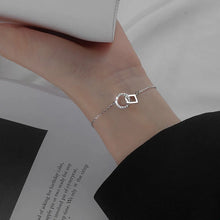 Load image into Gallery viewer, New Luxury Zircon Double Layer Silver Colour Bracelet

