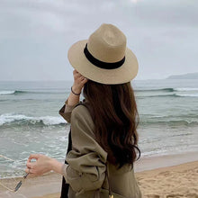 Load image into Gallery viewer, Natural Panama Straw Hat
