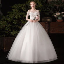 Load image into Gallery viewer, Simple Floral Bridal Dress For Wedding
