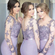 Load image into Gallery viewer, Long sleeve bridesmaid dresses
